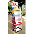 Supermarket chainstore multi-shelves cardboard display stand